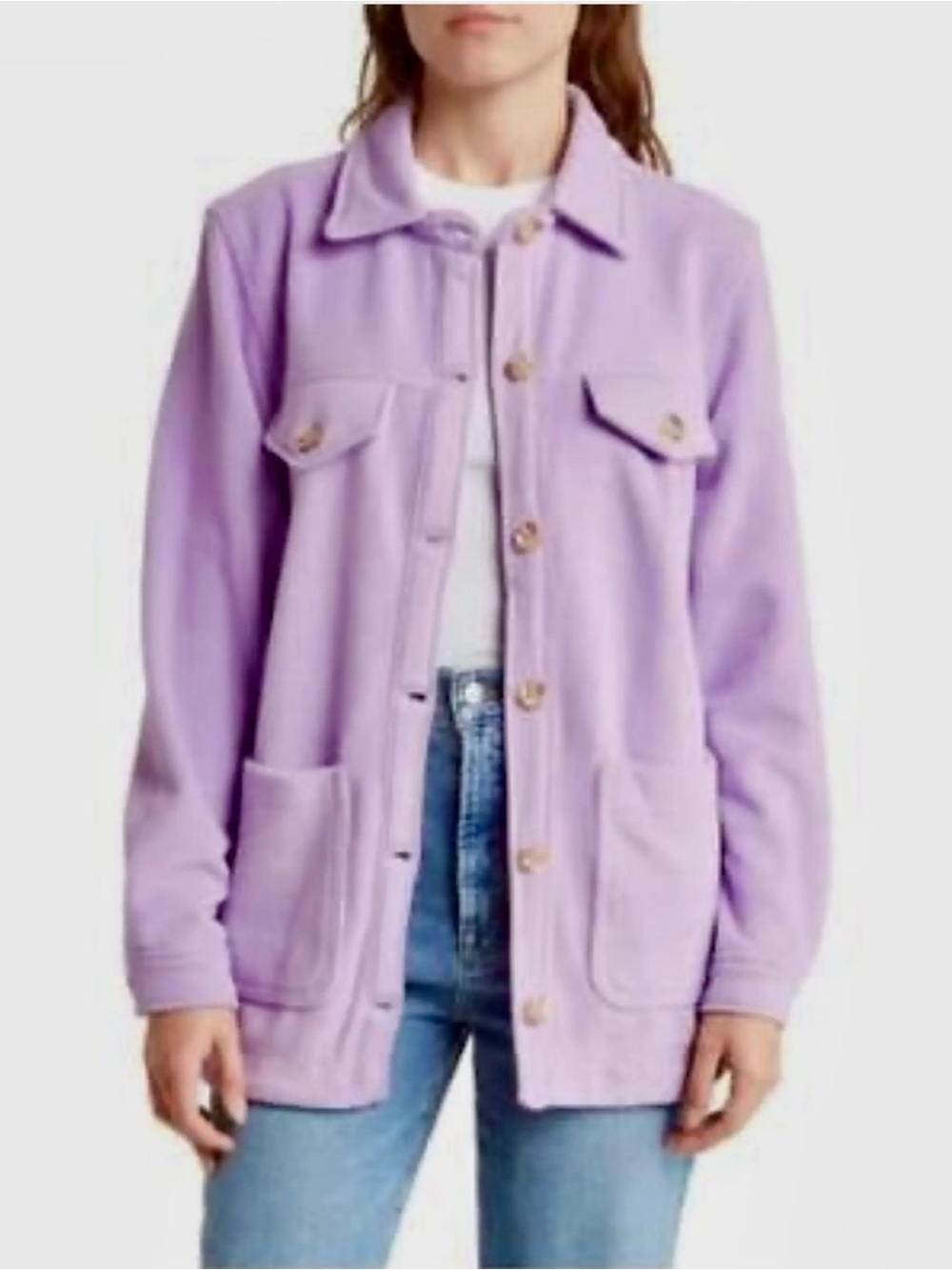 Blank NYC Pastel Lavender Shacket
